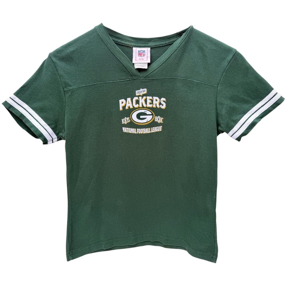 Green Bay Packers Womens T Shirt Large Green NFL Football Logo Graphic Tee